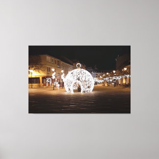 Weihnachtsfeiern in Esztergom Ungarn. Leinwanddruck