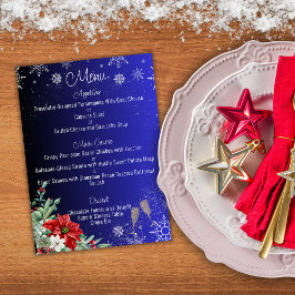 Weihnachtsfeiertag 4.5" x 6.25" Hochzeitsmenü Menükarte