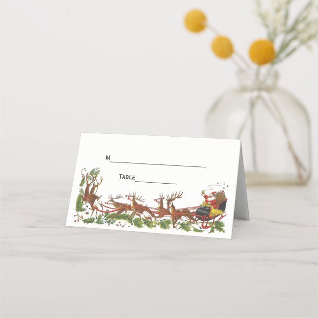 Weihnachtsfeiertag #4 Escort Card Platzkarte (Rückseite)