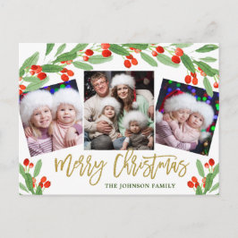 Weihnachtsfeiertag 4 FOTO Gruß Postkarte