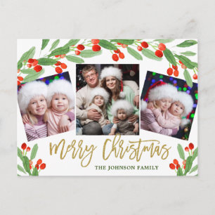 Weihnachtsfeiertag 4 FOTO Gruß Postkarte