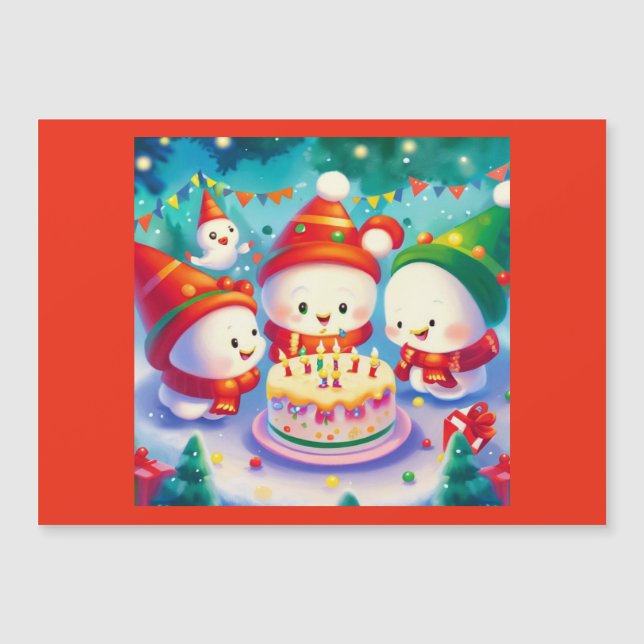 Weihnachtsfeiertag 6 magnetkarte (Vorderseite)