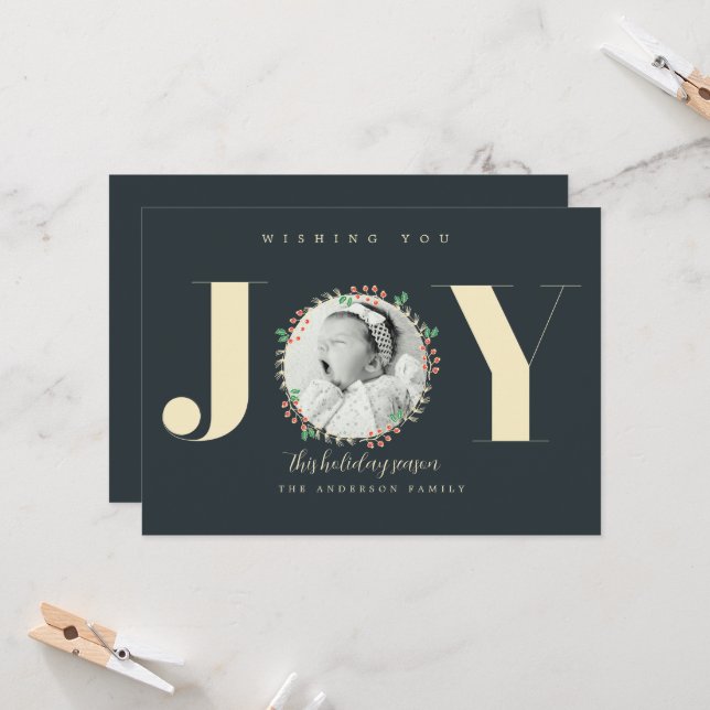 Weihnachtsfeiertag - Ankündigung des Neuen Babys (Vorderseite/Rückseite Beispiel)