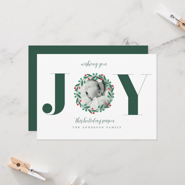 Weihnachtsfeiertag - Ankündigung des Neuen Babys (Vorderseite/Rückseite Beispiel)