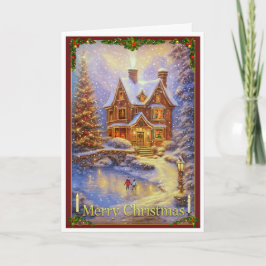 Weihnachtsfeiertag auf dem Teich Karte