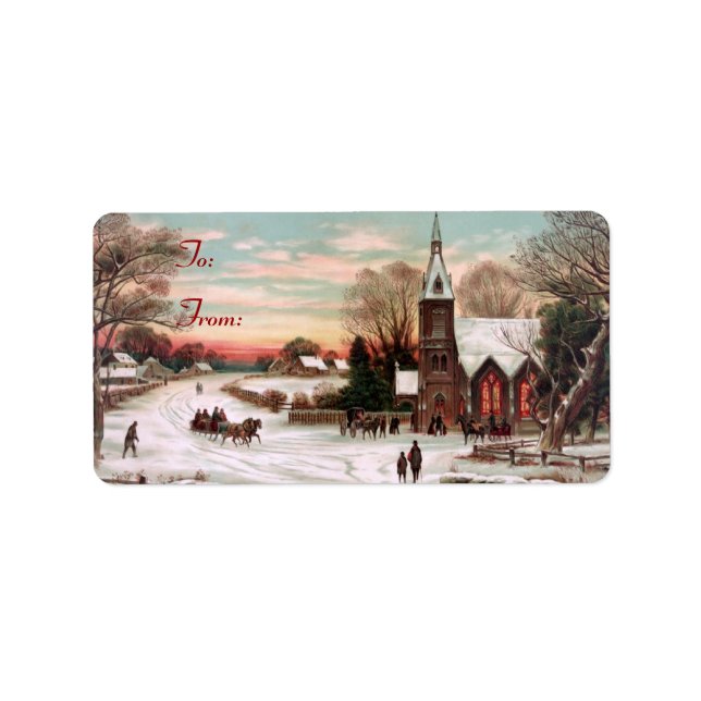 Weihnachtsfeiertag - Aufkleber Adressaufkleber (Vorne)