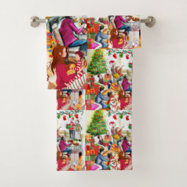 Weihnachtsfeiertag Badhandtuch Set