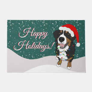 Weihnachtsfeiertag Bernese Mountain Dog Fußmatte