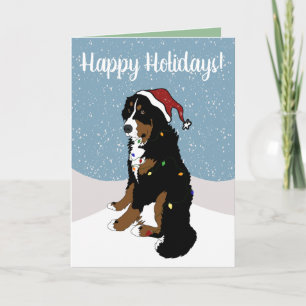 Weihnachtsfeiertag Bernese Mountain Dog Karte