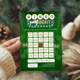 Weihnachtsfeiertag Bingo Game Card Einladung