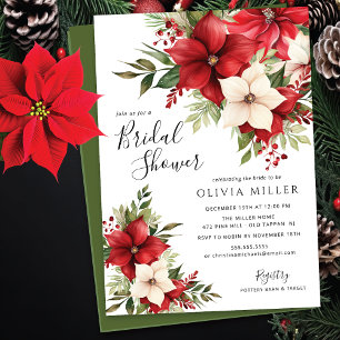 Weihnachtsfeiertag Blume Brautparty Einladung