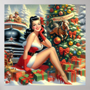 Weihnachtsfeiertag Button auf Poster