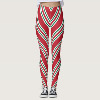 Weihnachtsfeiertag Candy Cane Strippenartige Leggi Leggings
