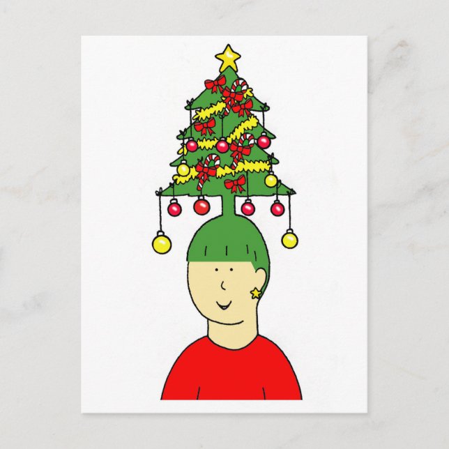 Weihnachtsfeiertag Cartoon Spaß Feiertagspostkarte (Vorderseite)