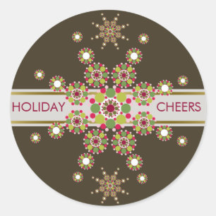 Weihnachtsfeiertag Cheers Chic Elegante Sticker