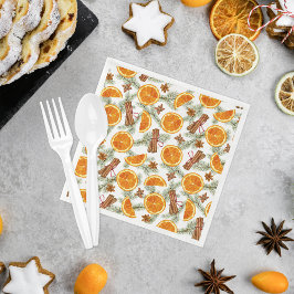 Weihnachtsfeiertag Citrus Gewürzmuster Serviette