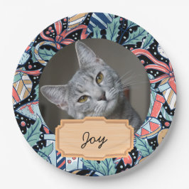 Weihnachtsfeiertag Custom Cat Foto Pappteller