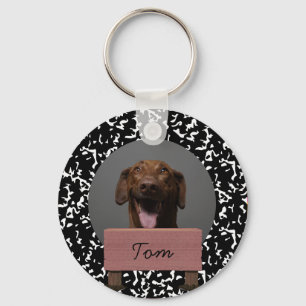 Weihnachtsfeiertag Custom Dog Foto Schlüsselanhänger
