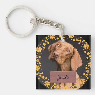 Weihnachtsfeiertag Custom Dog Foto Schlüsselanhänger