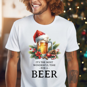 Weihnachtsfeiertag der Funny Men's Beer T-Shirt