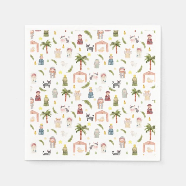 Weihnachtsfeiertag der Geburt Serviette (Vorderseite)