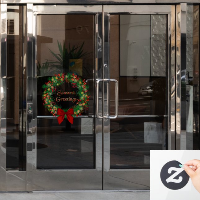 Weihnachtsfeiertag der Saison Fensteraufkleber (Büro Tür)