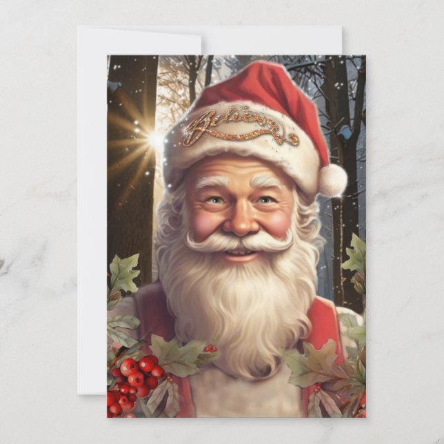 Weihnachtsfeiertag Der Weihnachtsmann Feiertagskarte (Vorderseite)