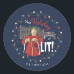 Weihnachtsfeiertag | Dieser Urlaub ist Gonna Be Li Runder Aufkleber<br><div class="desc">Dieser Feiertag wird beleuchtet sein! Diese unglaublich witzig Grafik stammt aus dem Film,  National Lampoon's Christmas Vacation.</div>