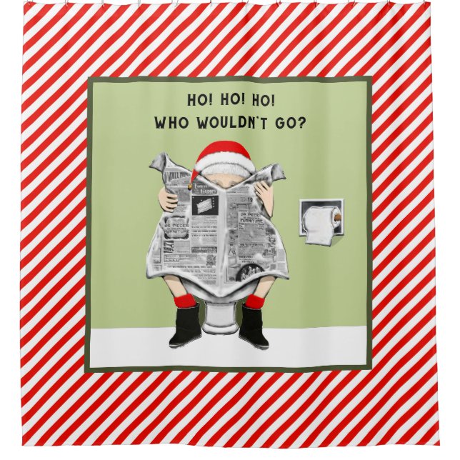 Weihnachtsfeiertag Duschvorhang (Vorderseite)