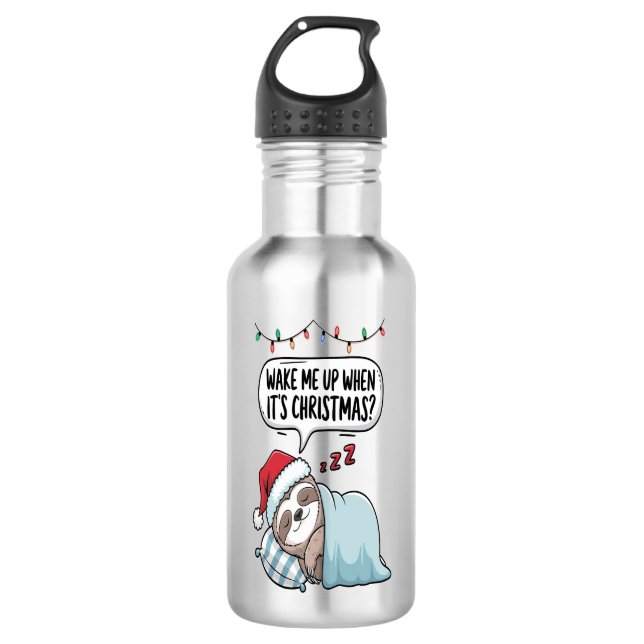 Weihnachtsfeiertag Edelstahlflasche (Vorderseite)