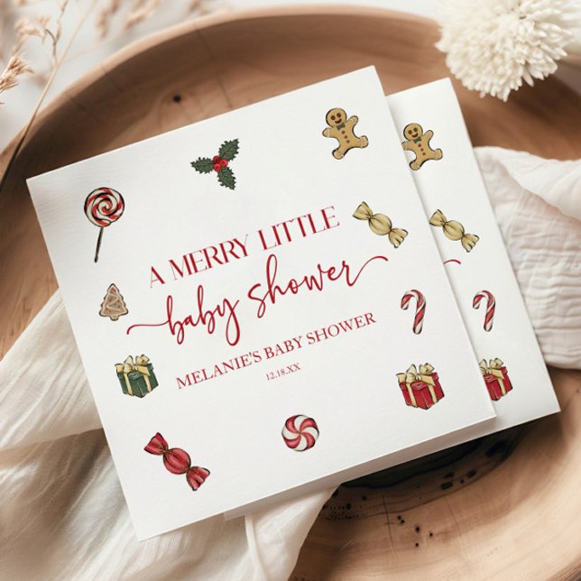 Weihnachtsfeiertag Eine lustige kleine Babydusche Serviette (Von Creator hochgeladen)