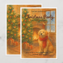 Weihnachtsfeiertag Einladung zum gemütlichen Hunde