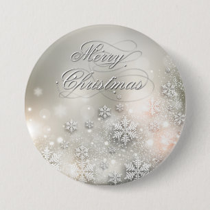 Weihnachtsfeiertag Elegante Snowflake Button