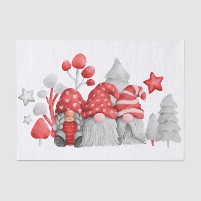Weihnachtsfeiertag Feierliche Gnomaden Seidenpapier (Vorderseite)