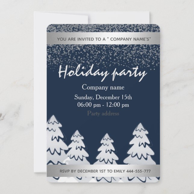 Weihnachtsfeiertag feierliche Party Einladung (Vorderseite)