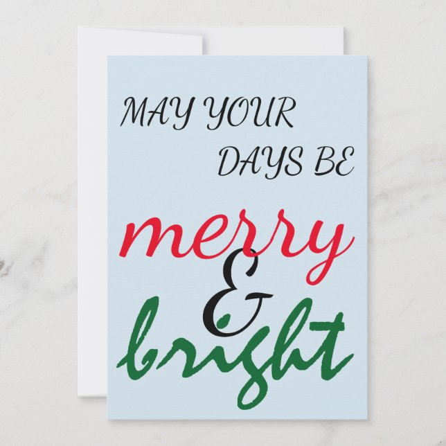 Weihnachtsfeiertag Feiertagskarte (Vorderseite)