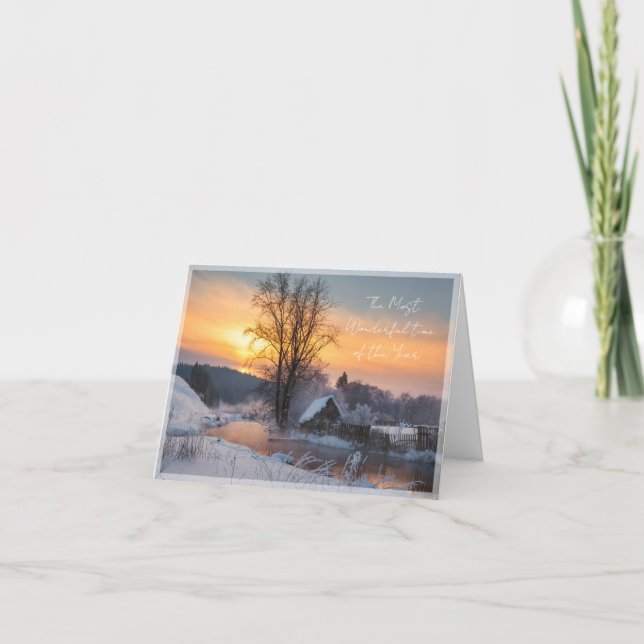 Weihnachtsfeiertag Feiertagskarte (Vorderseite)