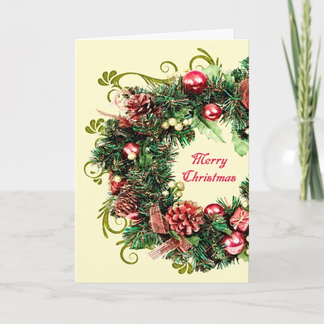 Weihnachtsfeiertag Feiertagskarte (Vorderseite)