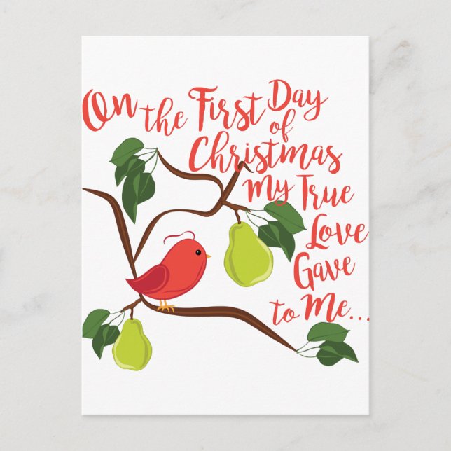 Weihnachtsfeiertag Feiertagspostkarte (Vorderseite)