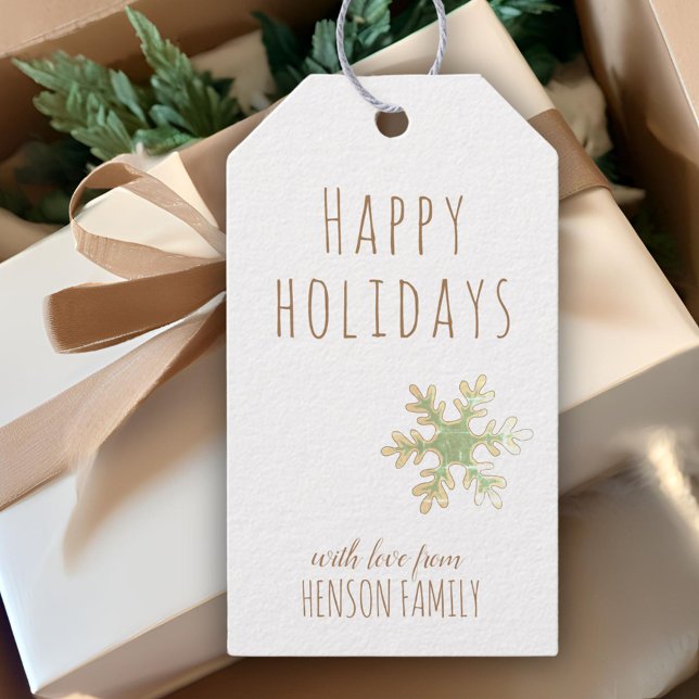 Weihnachtsfeiertag - Festliche Schneeflocke Geschenkanhänger (Von Creator hochgeladen)