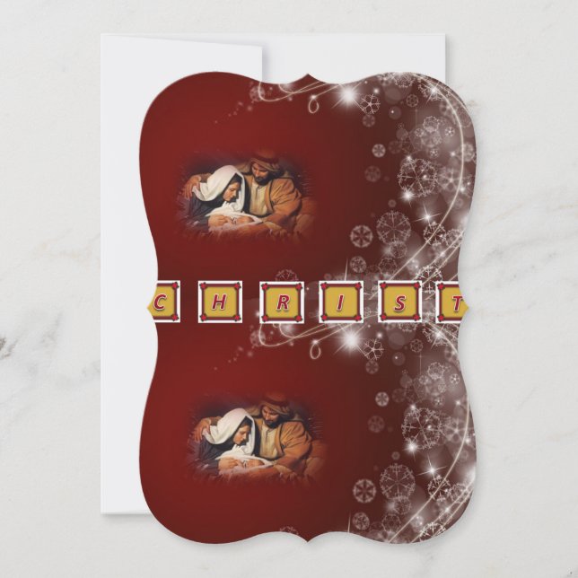 Weihnachtsfeiertag Flat Grußkarte, Jesus Christus Karte (Vorderseite)