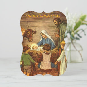 Weihnachtsfeiertag Flat Grußkarte, Jesus Christus Karte
