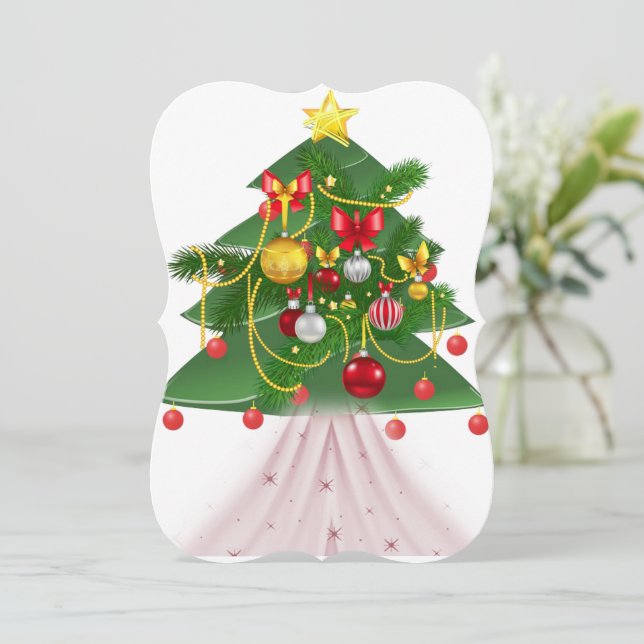 Weihnachtsfeiertag - Flat Grußkarte Karte (Stehend Vorderseite)