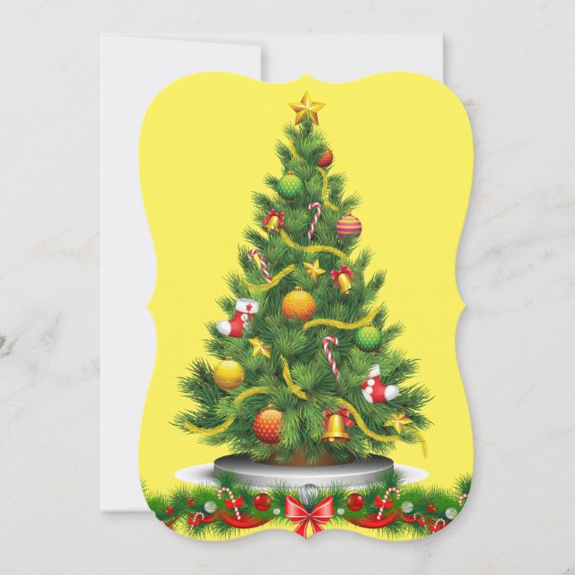 Weihnachtsfeiertag - Flat Grußkarte Karte (Vorderseite)