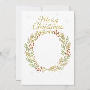 Weihnachtsfeiertag Foto-Card Vorlage - Goldenes We