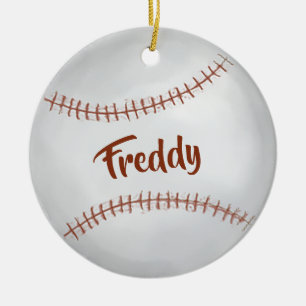 Weihnachtsfeiertag Foto Einfache Baseballsportarte Keramik Ornament