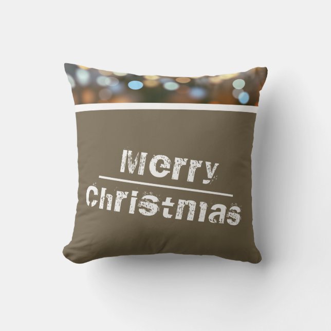 Weihnachtsfeiertag Foto Modernes Kissen (Vorderseite)