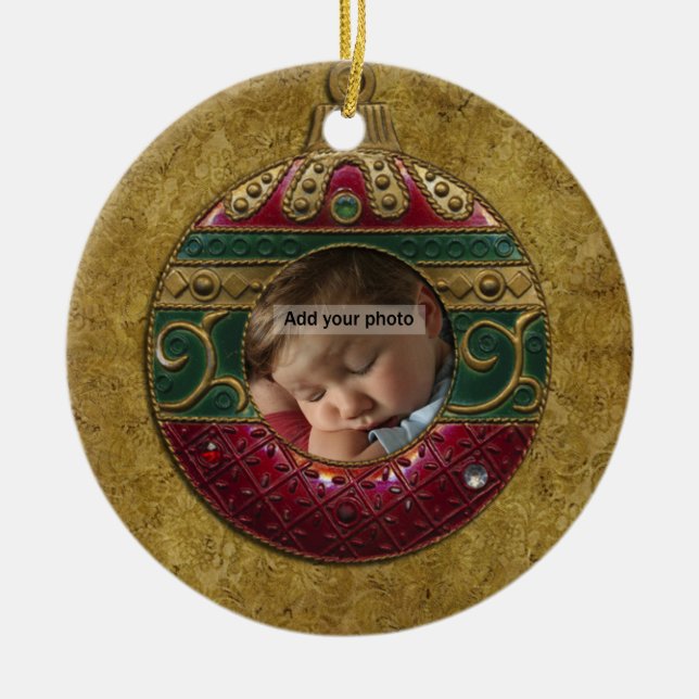 Weihnachtsfeiertag Foto Ornament (Vorne)