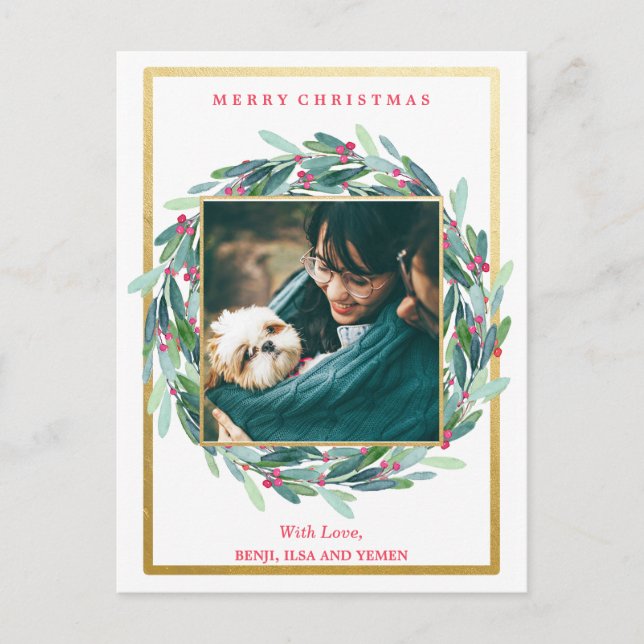 Weihnachtsfeiertag Foto Postkarte (Vorderseite)