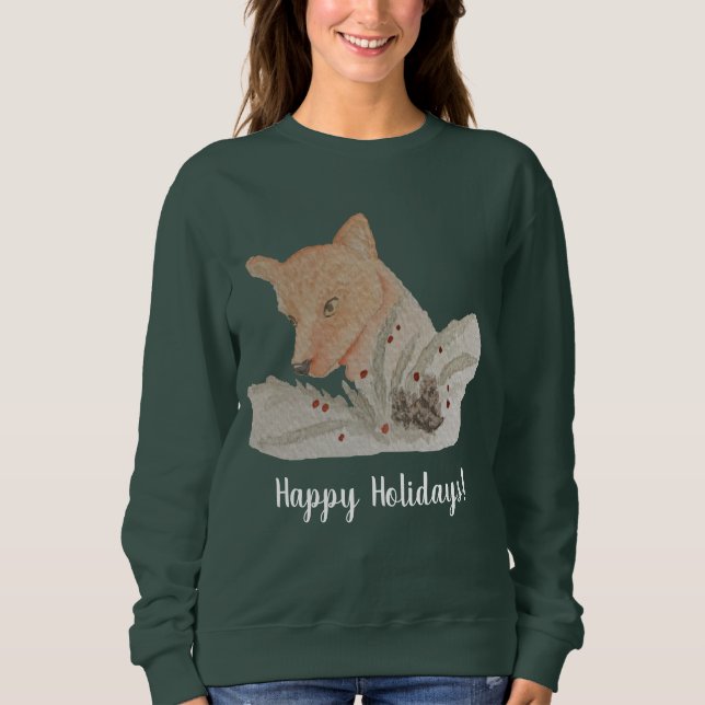 Weihnachtsfeiertag Fox Sweatshirt (Vorderseite)
